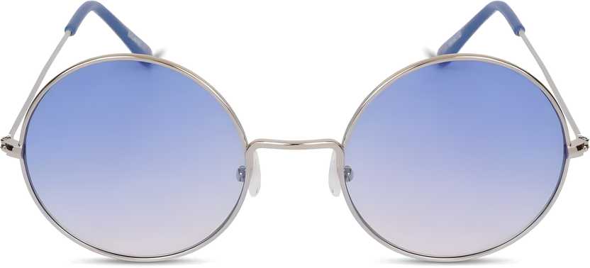 UV Protection Round Sunglasses (55 Blue)