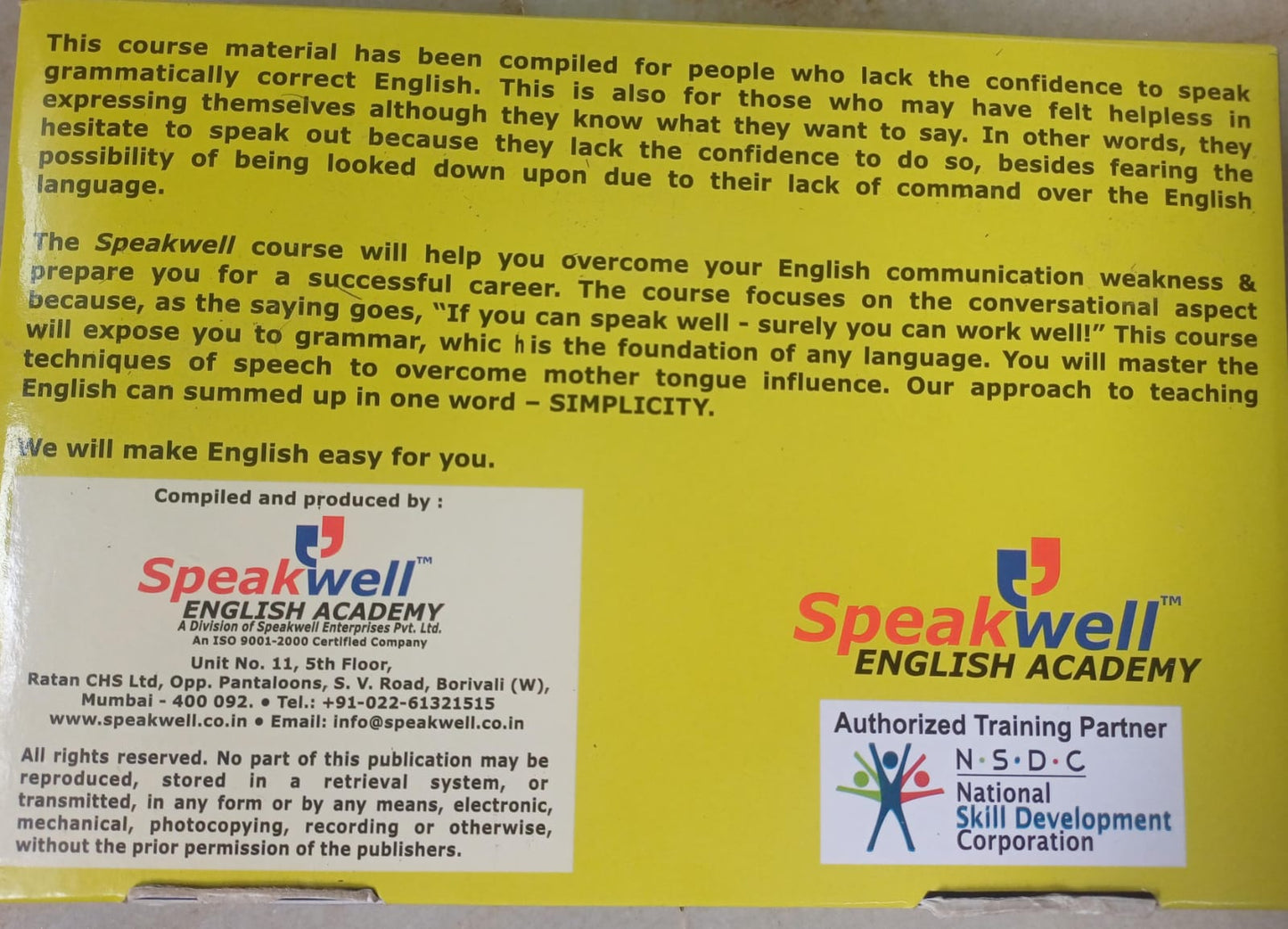 Speak Well Eanglish Speaking